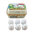 Limoges Porcelain Eggs in Carton Porcelain Art Object for Décor, a hand-painted Limoges porcelain gift