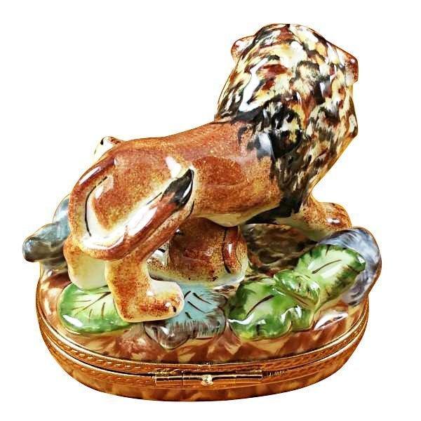 Lion with Baby Limoges Box for Collectors, view 3