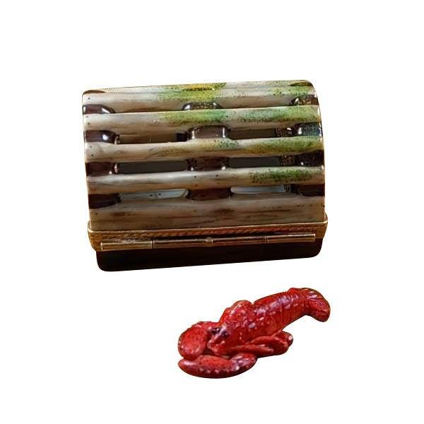 Lobster Trap Removable Lobster Limoges Box for Collectors, view 5