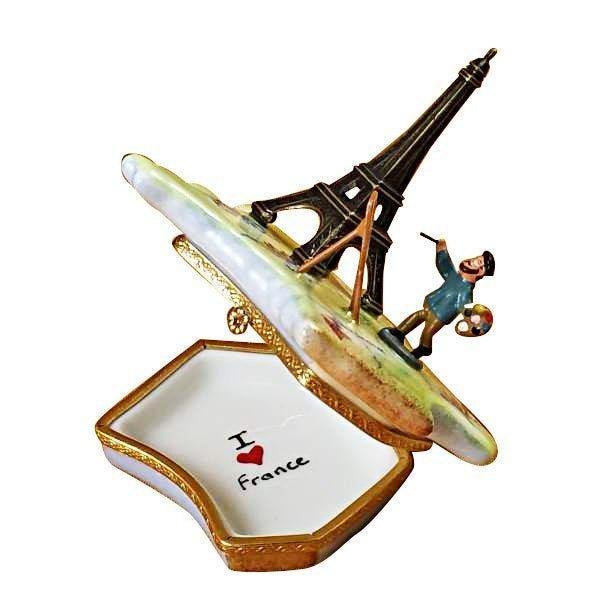 Map France Monet Eiffel Tower Limoges Box, view 2
