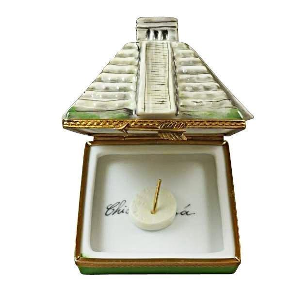 Mayan Pyramid Removable Sundial Limoges Box Collectible, view 2