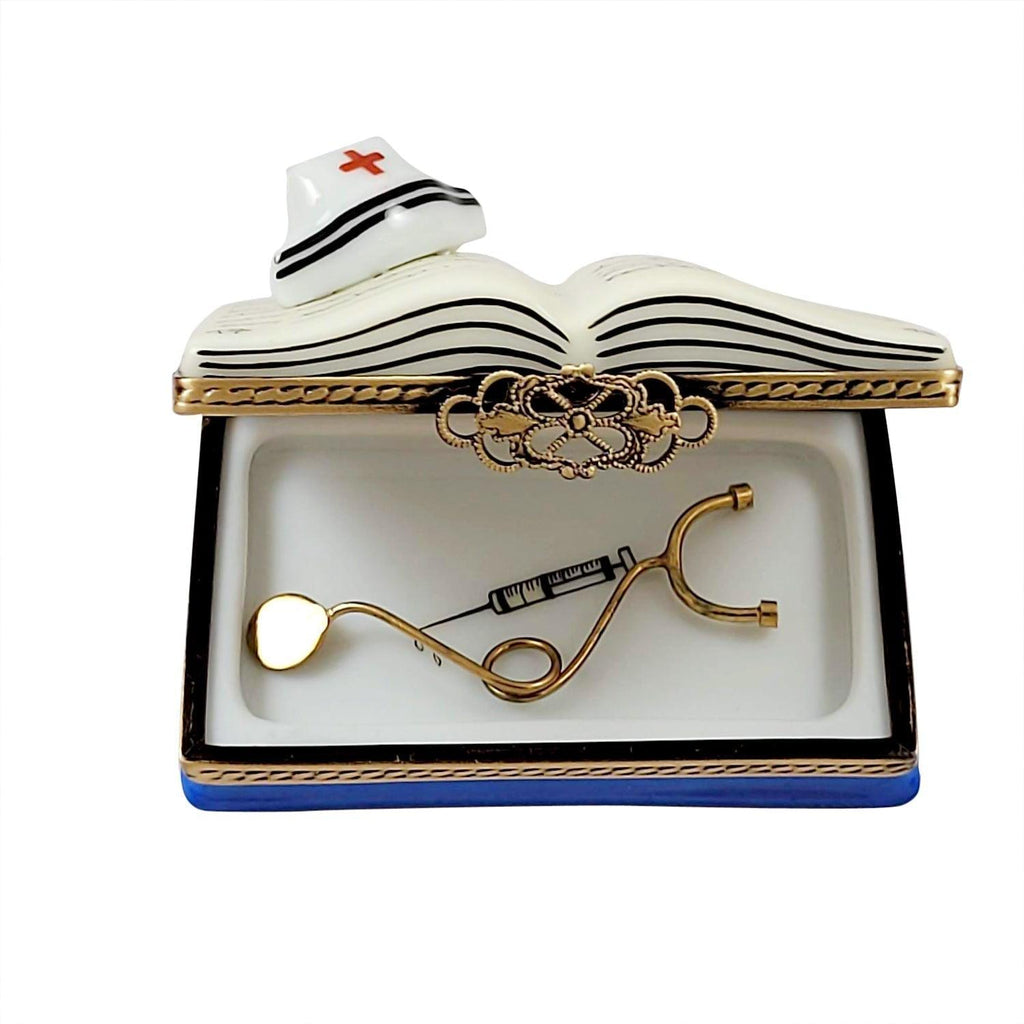 Nursing Book Stethoscope Limoges Box Gift for Nurses, view 3