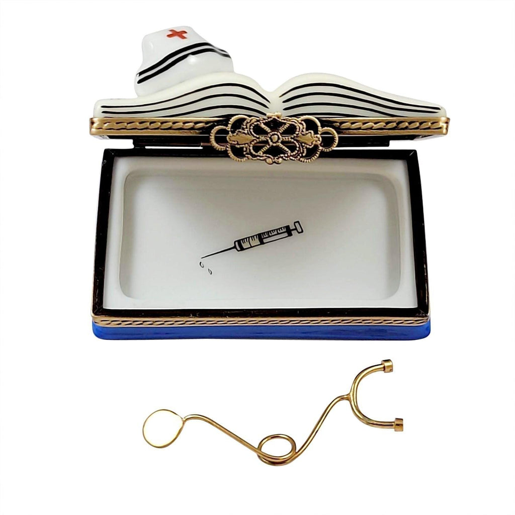 Nursing Book Stethoscope Limoges Box Gift for Nurses, view 2