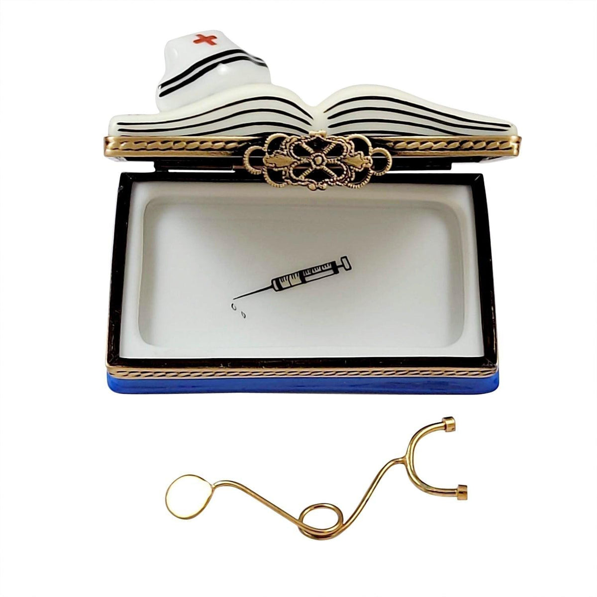 Nursing Book Stethoscope Limoges Box Gift for Nurses, view 2