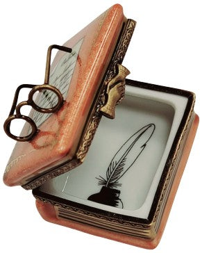 Book with Glasses Limoges Box for Readers, view 2