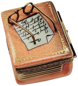 Book with Glasses Limoges Box for Readers, view 3