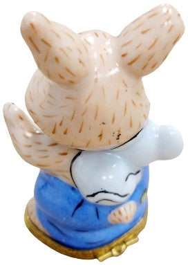 Bunny Rabbit W Mouse Figurine for Collectors Limoges, view 3