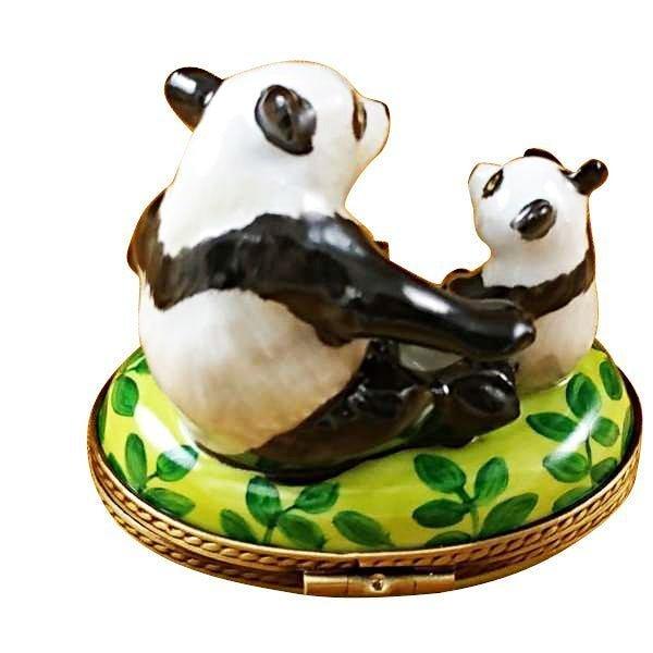 Panda and Cub Limoges Box for Animal Lovers, view 3