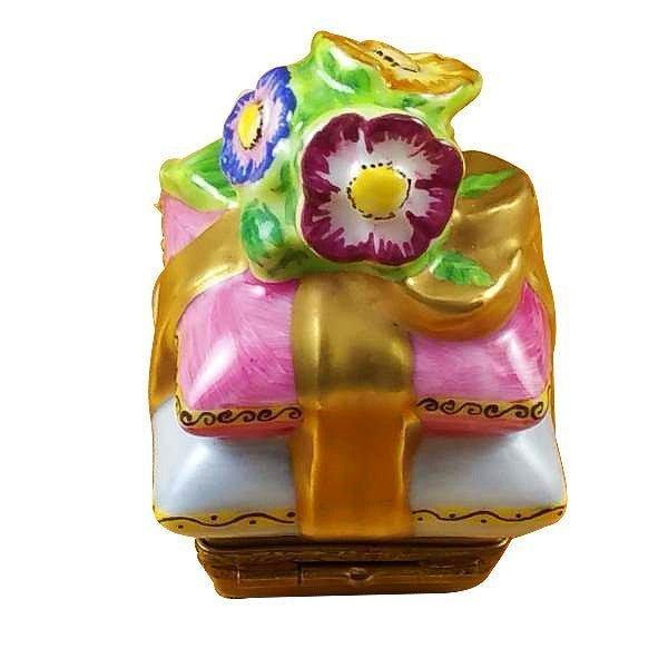 Pillow with Flowers Limoges Porcelain Box, view 3
