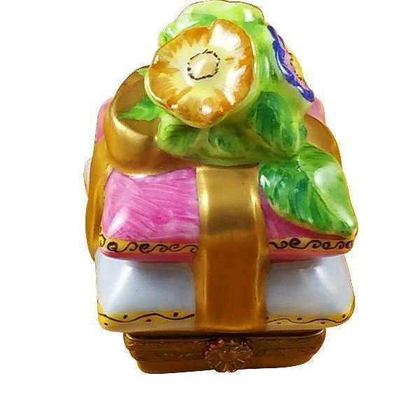 Pillow with Flowers Limoges Porcelain Box, a hand-painted Limoges porcelain gift