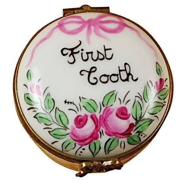 Pink First Tooth Limoges Box Keepsake for Children, view 4