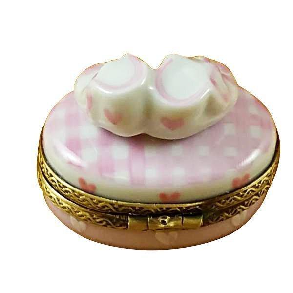 Pink Its a Girl Shoes Limoges Box, view 3