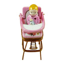 Baby in Pink Highchair for New Mothers, a hand-painted Limoges porcelain gift