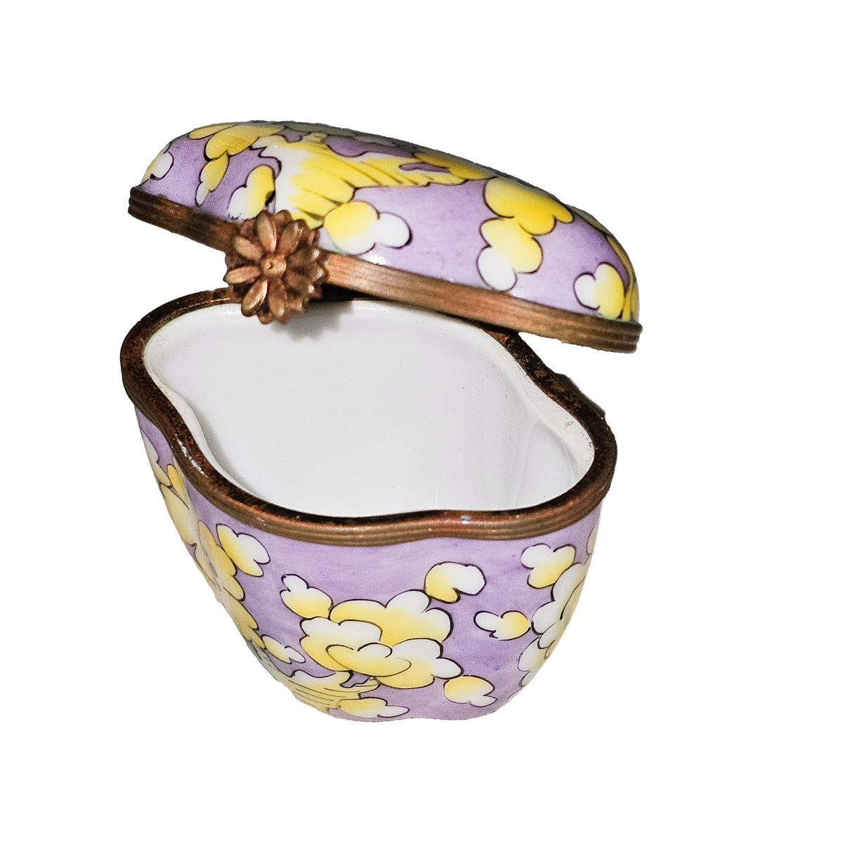 Purple Scalloped Tall W Yellow Flowers, view 2