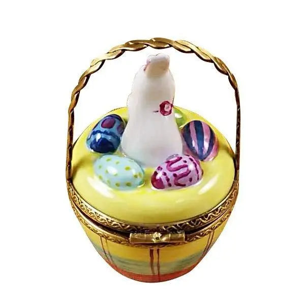 Rabbit in Easter Basket Limoges Box for Spring Gifts, view 3