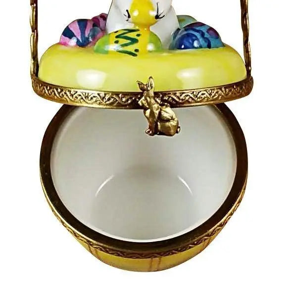 Rabbit in Easter Basket Limoges Box for Spring Gifts, view 2