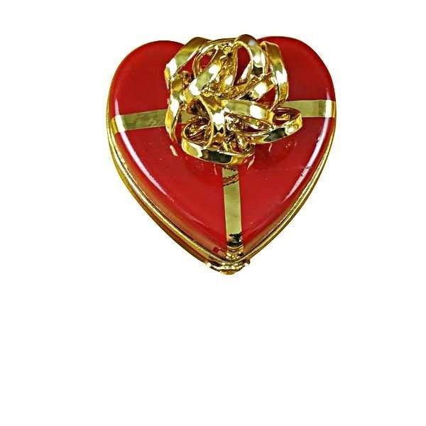 Red Heart Gold Bow Truffle Limoges Box, view 4