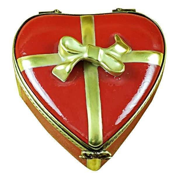 Red Heart Porcelain Chocolates Limoges Box, a hand-painted Limoges porcelain gift