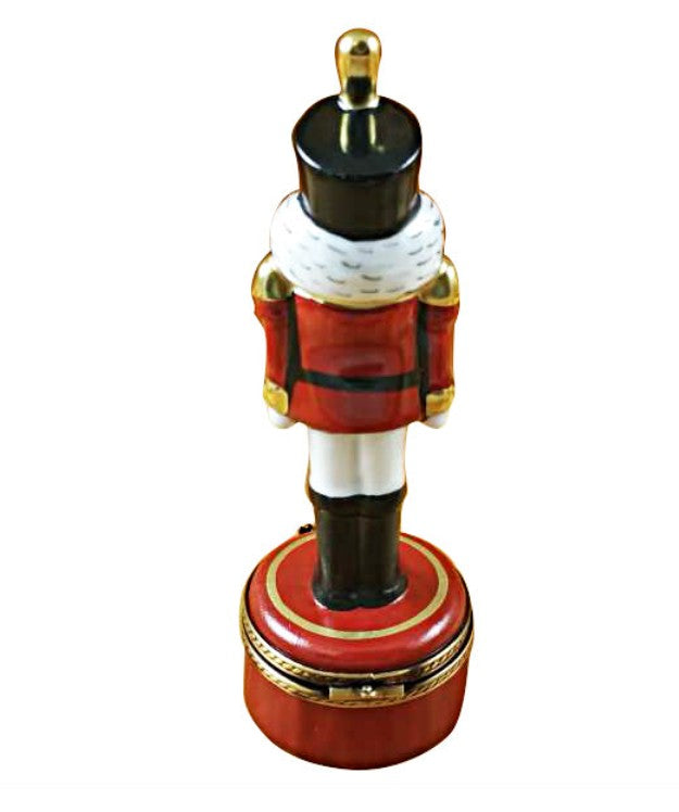 Nutcracker with Plume on Red Base Limoges Box, view 3