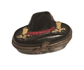 Black Mini Cowboy Hat Limoges Box, a hand-painted Limoges porcelain gift