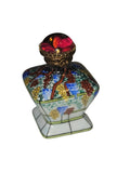 Colorful Flowers on Tent Bottle, a hand-painted Limoges porcelain gift
