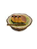 Foie Gras Sliced Ham on Plate Limoges Box, a hand-painted Limoges porcelain gift