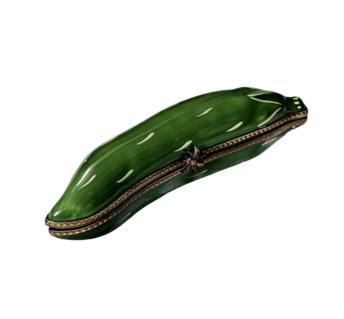 Rochard Large Peas in a Pod for Collectors, a hand-painted Limoges porcelain gift