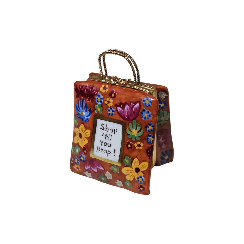 Shopping Bag Shop Till You Drop Limoges Box Floral, view 3