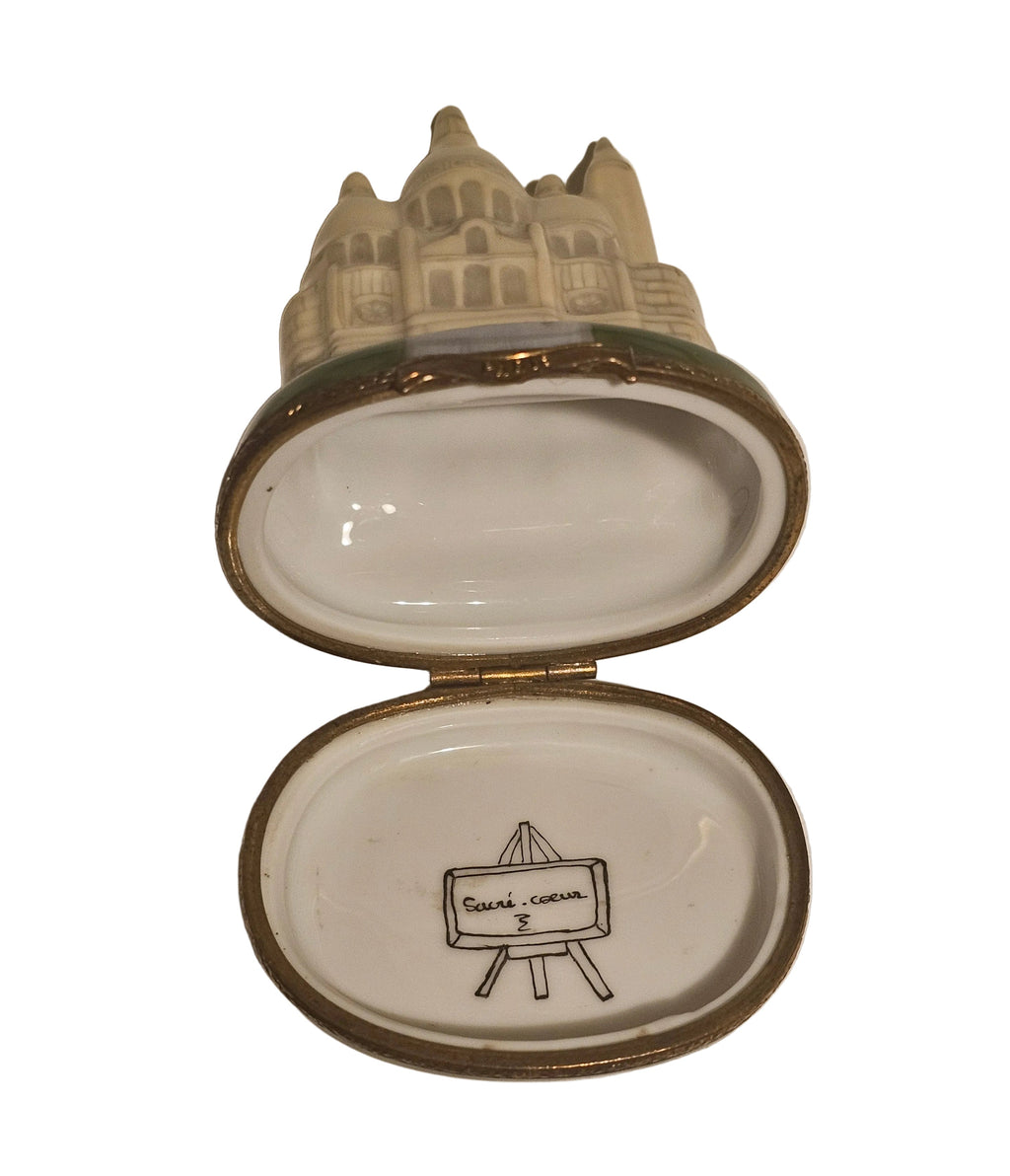 Sacre Coeur France French Basilica Limoges Box Figurine, view 2