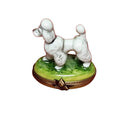 White Poodle, a hand-painted Limoges porcelain gift