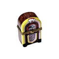 Vintage Brown Jukebox Limoges Box for Music Lovers, a hand-painted Limoges porcelain gift