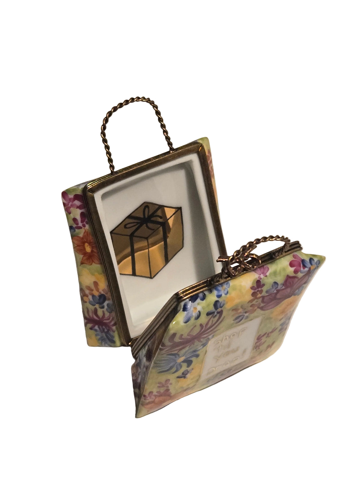 Shop Till You Drop Bag Porcelain Limoges Box, view 2