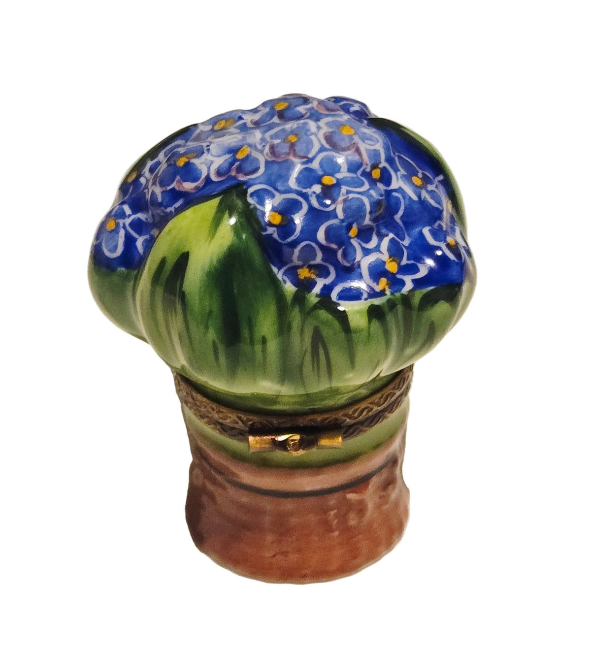 Blue Bouquet of Flowers PV Limoges Box, view 4