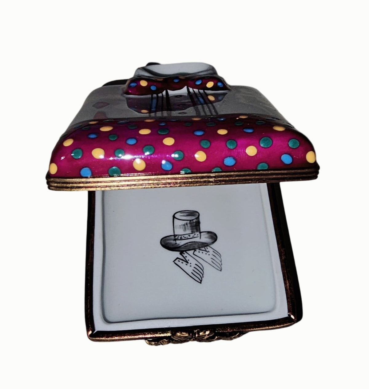 Fine art lovers will admire this Tuxedo Shirt Limoges box