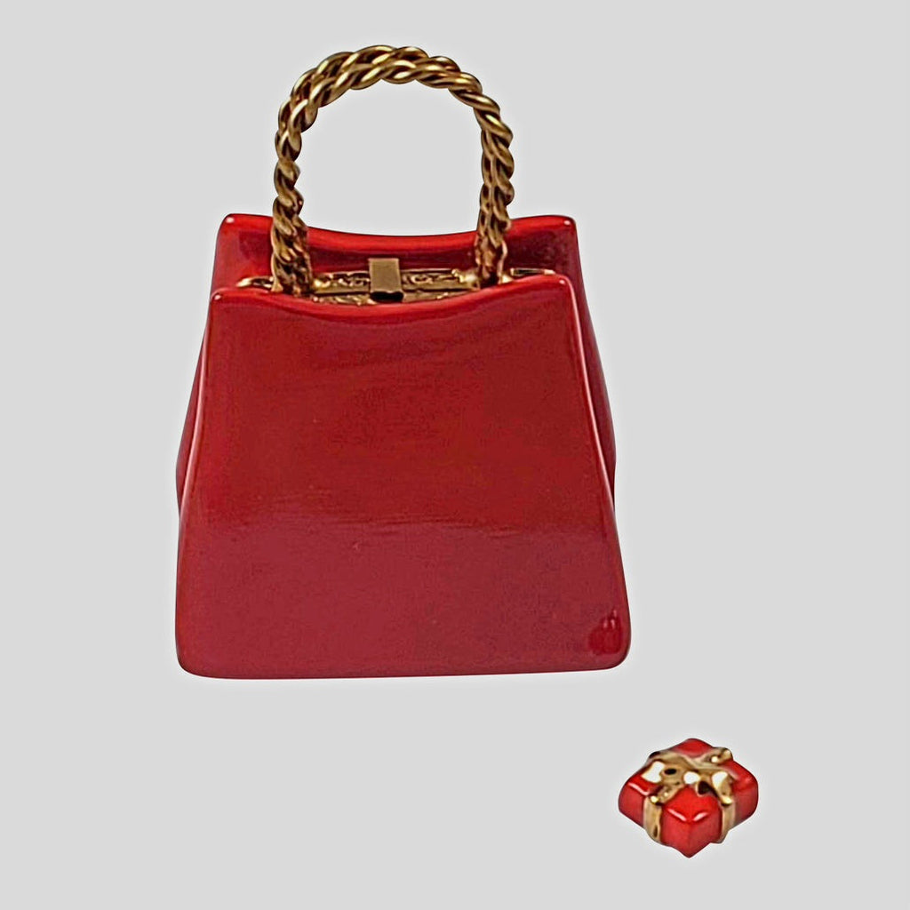 Christmas Shopping Bag w/ Removable Present Limoges Box, view 3