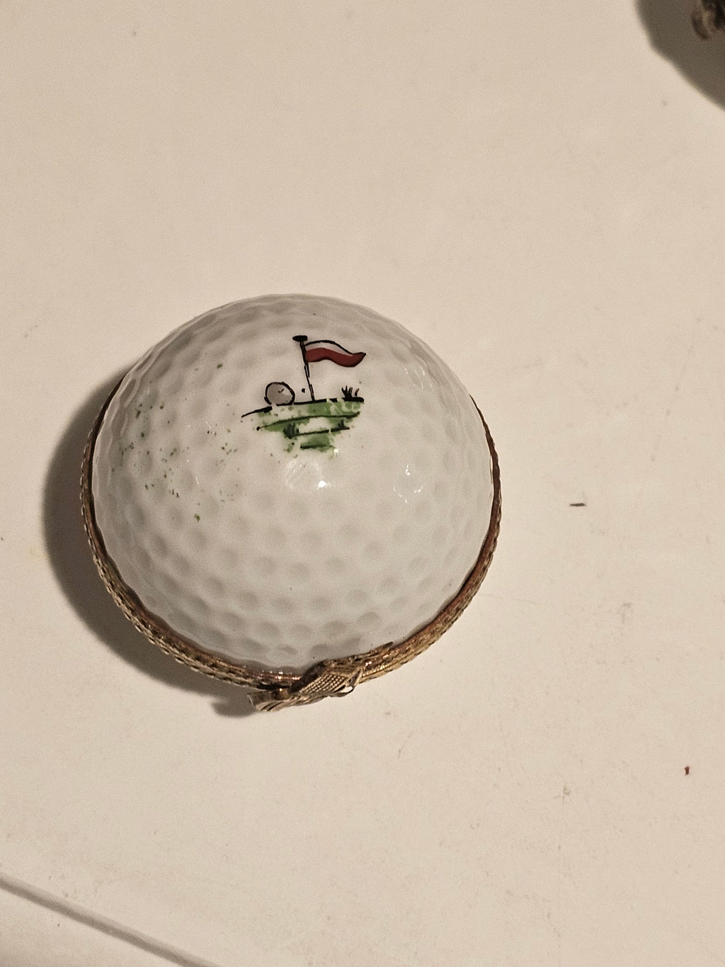White Golf Ball with Hole Flag Inside, view 4