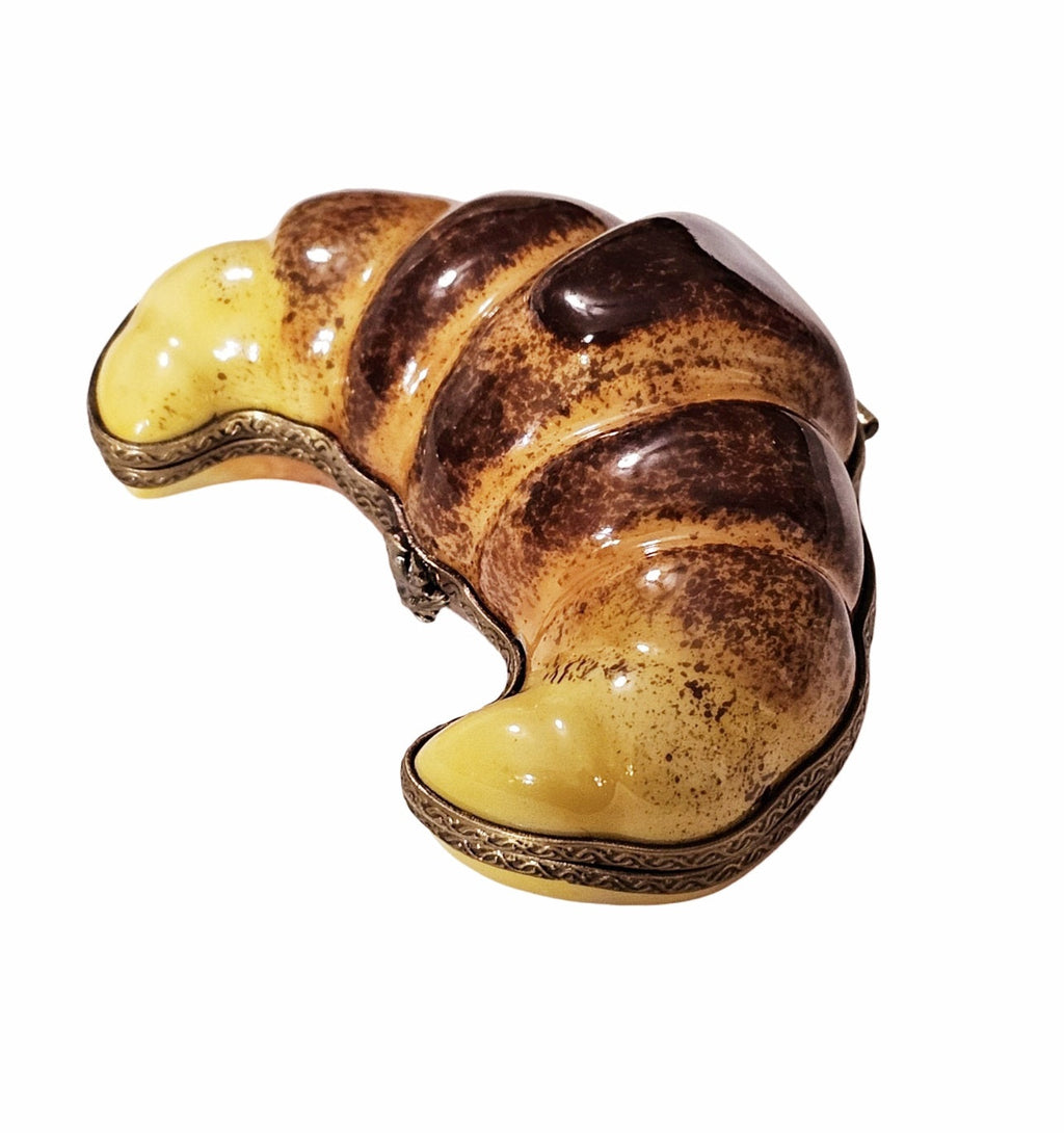 Croissant Bread PV Limoges Box for Collectors & Gifts, a hand-painted Limoges porcelain gift