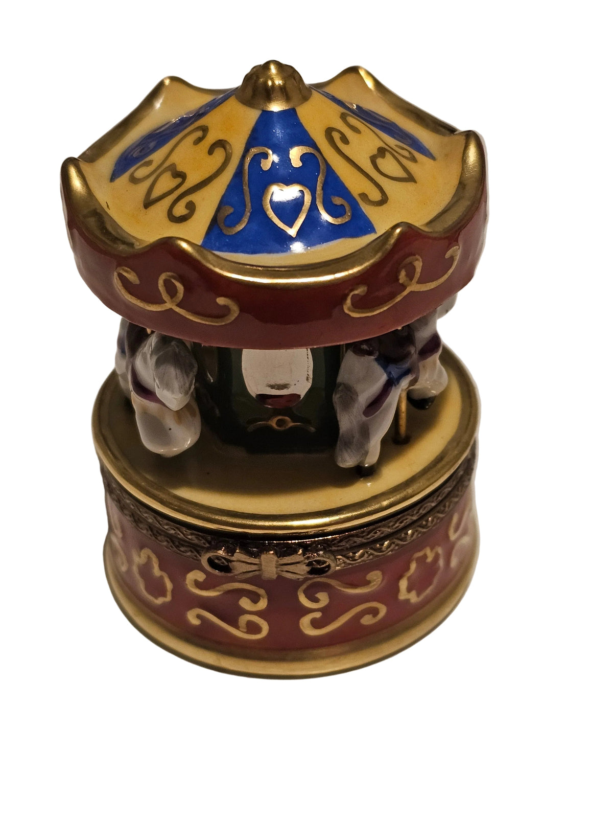 Red Carousel Limoges Box, a hand-painted Limoges porcelain gift