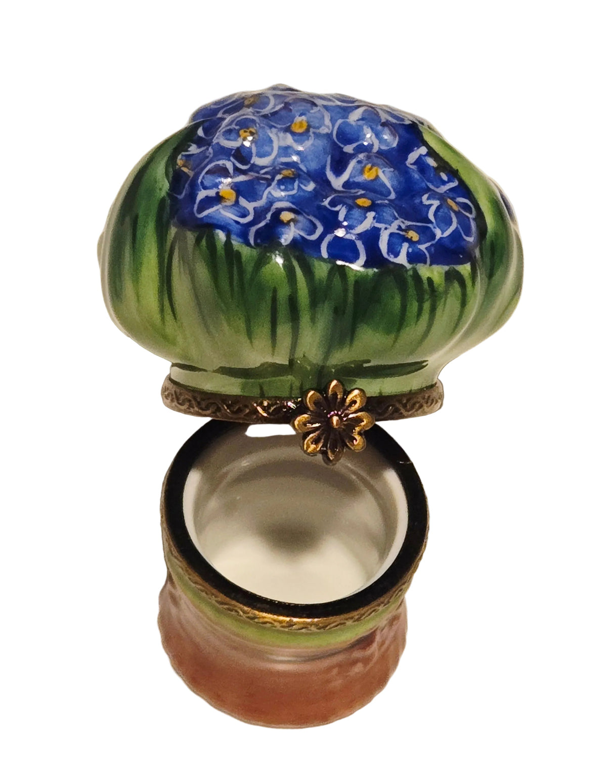 Blue Bouquet of Flowers PV Limoges Box, view 2