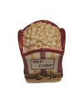 Popcorn Porcelain Art Object Limoges Box, a hand-painted Limoges porcelain gift