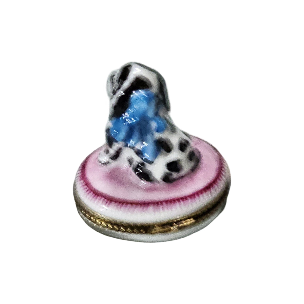 Dalmatian Dog on Pink Limoges Box, view 4