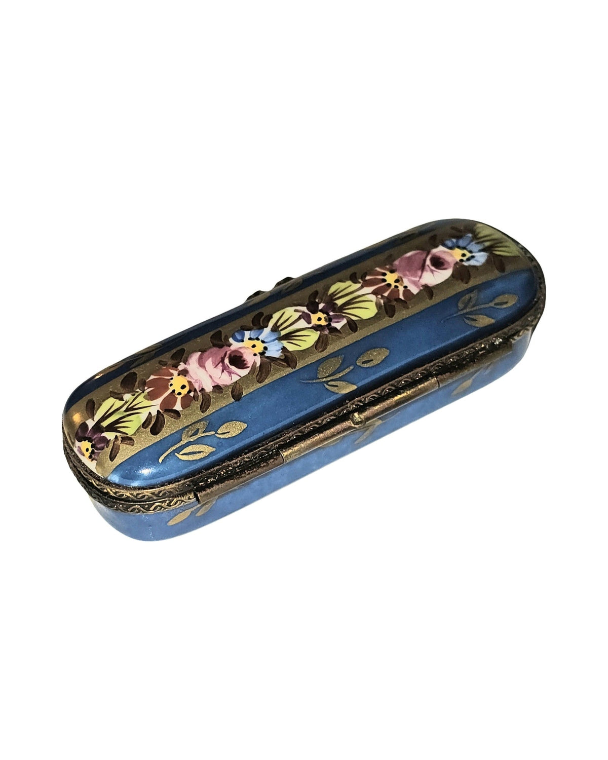 Blue Long Floral Rectangle, view 4