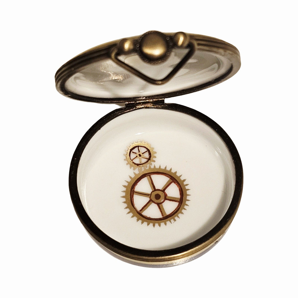 Porcelain Limoges Red pocket watch Figurine, view 3
