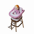 Baby in Pink High Chair Keepsake, a hand-painted Limoges porcelain gift