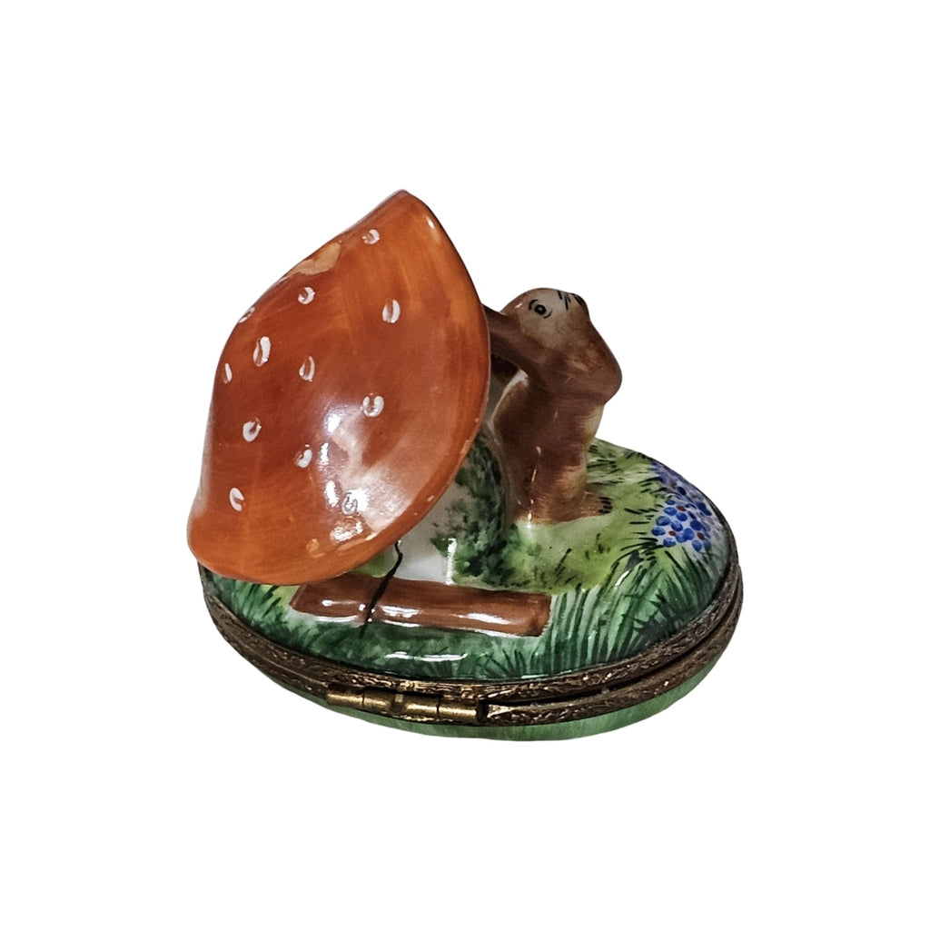 Rabbits Under Mushroom Limoges Box, view 5