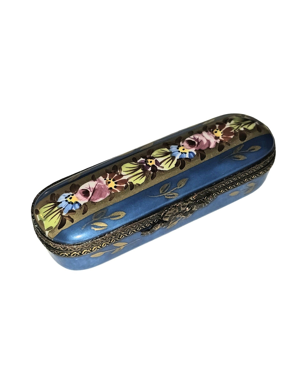 Blue Long Floral Rectangle, view 3