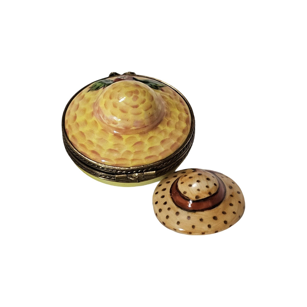 Charming Yellow Hat Box for Home Decor, view 3