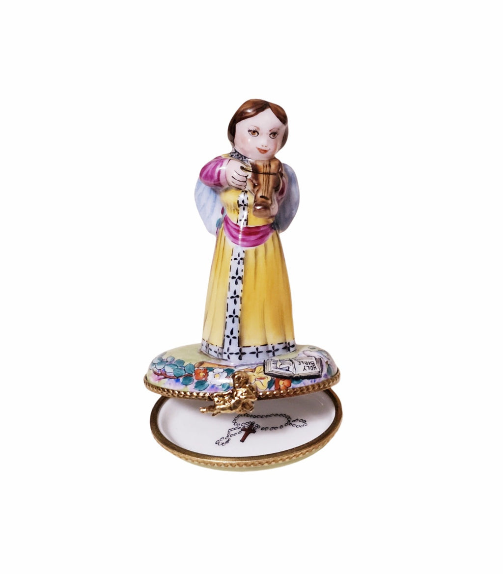 Angel Violin Bible Limoges Box Gift, view 8