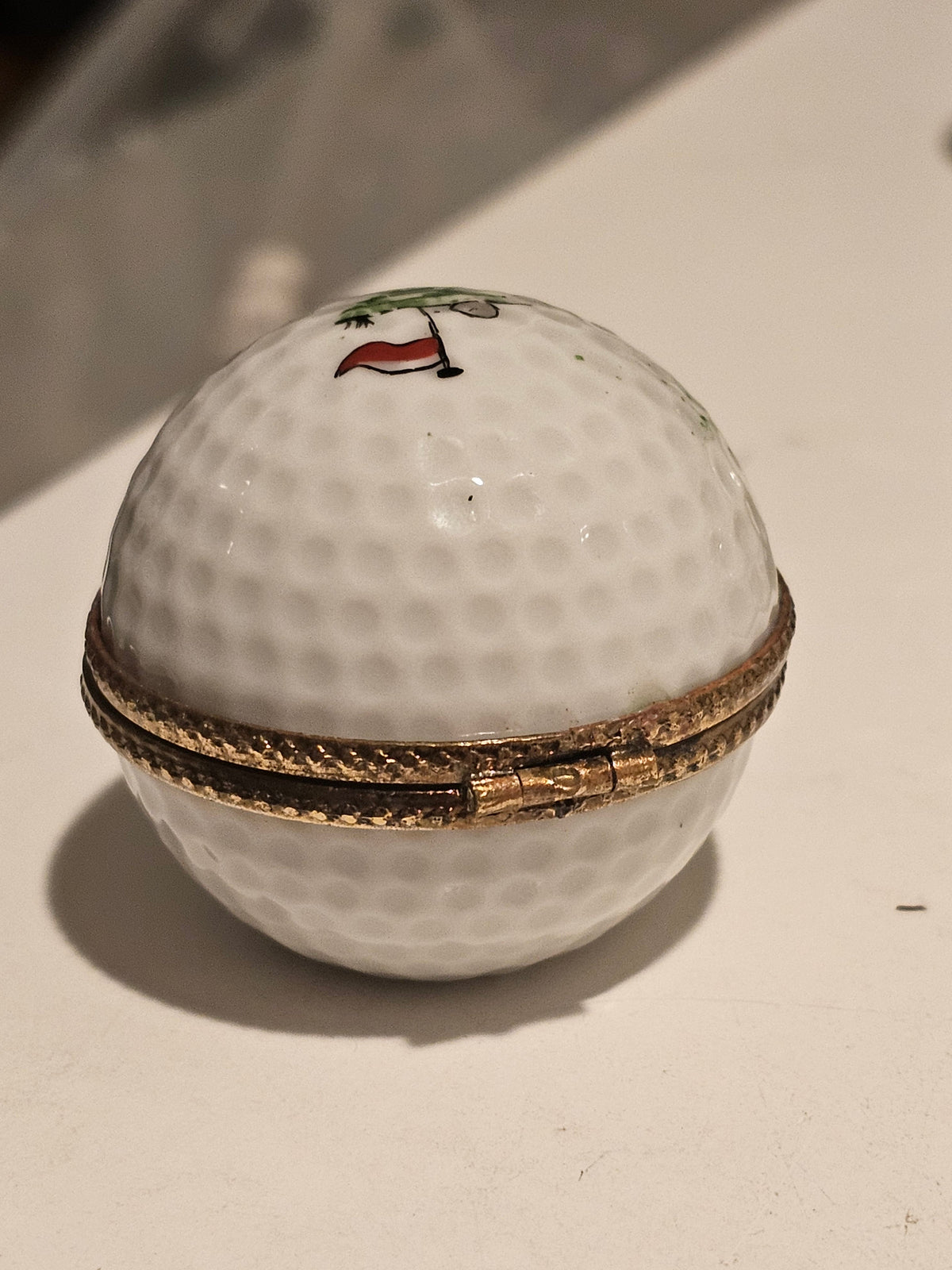 White Golf Ball with Hole Flag Inside, view 3