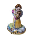 Angel Violin Bible Limoges Box Gift, a hand-painted Limoges porcelain gift